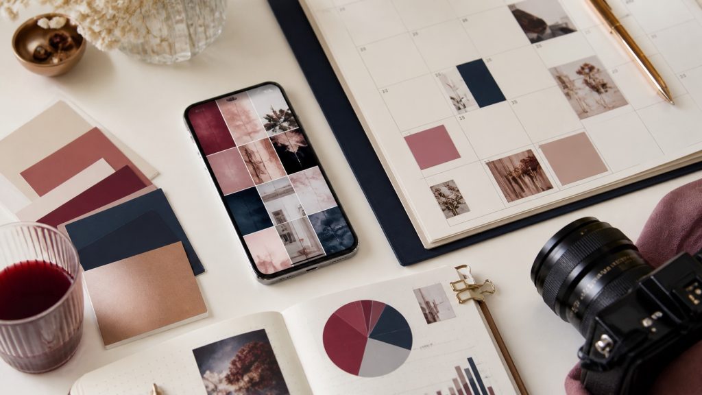 Social media content strategy planning for a service business