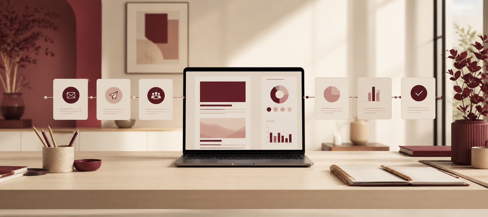 Email marketing campaign and customer journey planning workspace