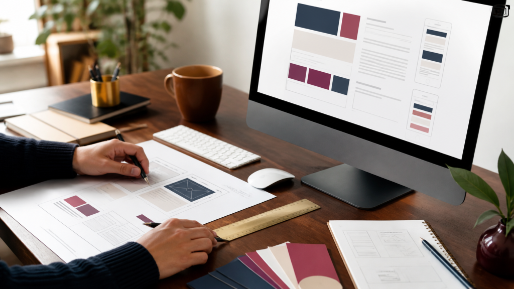 Website design checklist and responsive layout planning