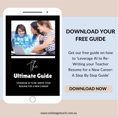 Exit Stage Teach original social media post