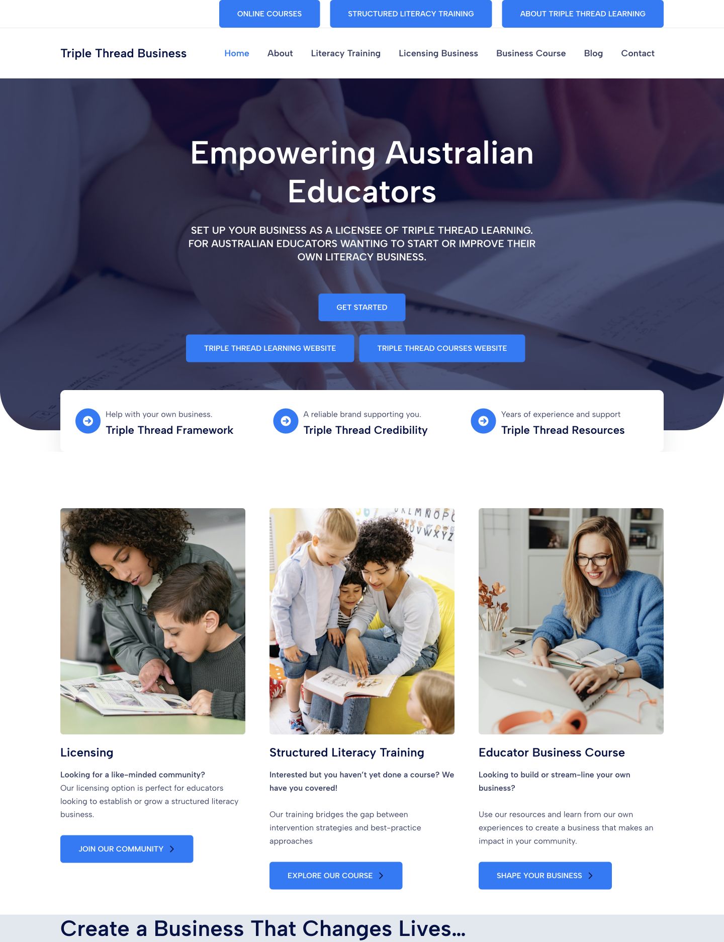 Triple Thread Business website design